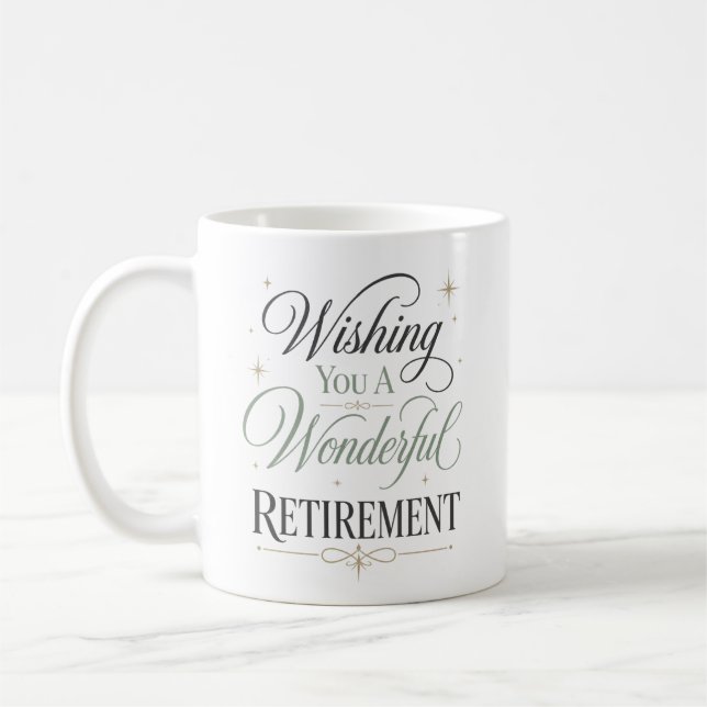 Önskar Er En Underbar Pension Personlig  Kaffemugg (Vänster)