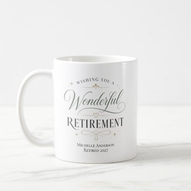 Önskar Er En Underbar Pension Personlig Na Kaffemugg (Vänster)