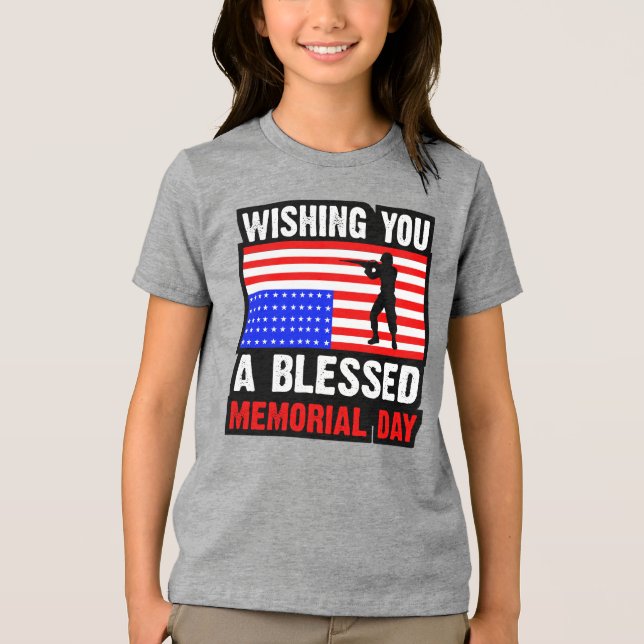 Önskar Er En Välsignad Minnesdag T Shirt (Framsida)