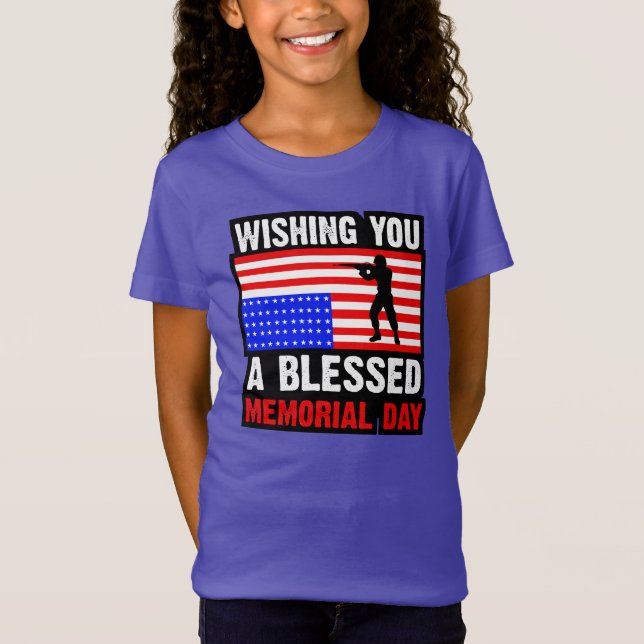 Önskar Er En Välsignad Minnesdag T Shirt (Framsida)