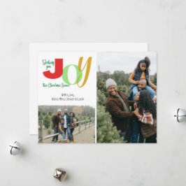 Önskar Er Glädje Familjefoto Julkort