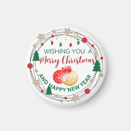 önskar er god jul och gott nytt år magnet