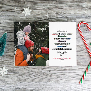 Önskar ett helt normalt nytt år julkort