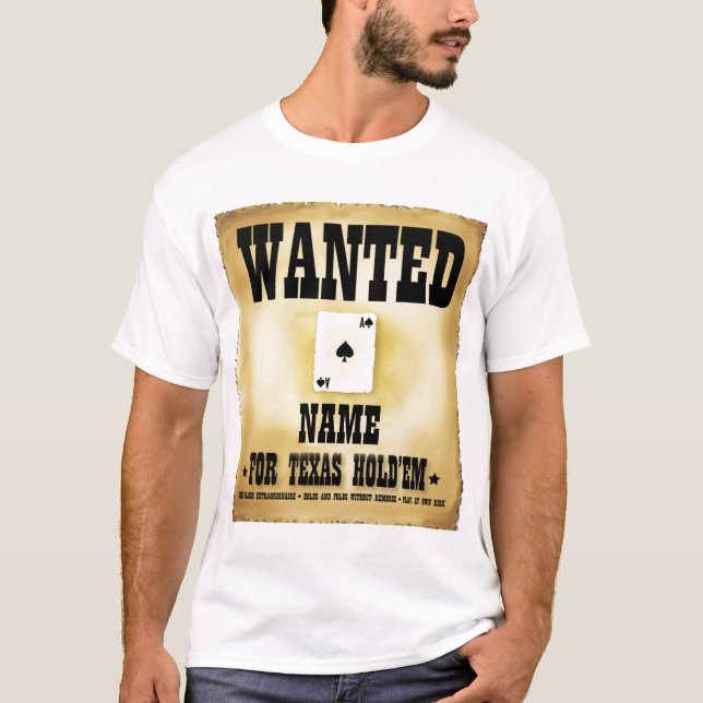 Önskar för Texas Holdem Manar T-Shirt (Framsida)