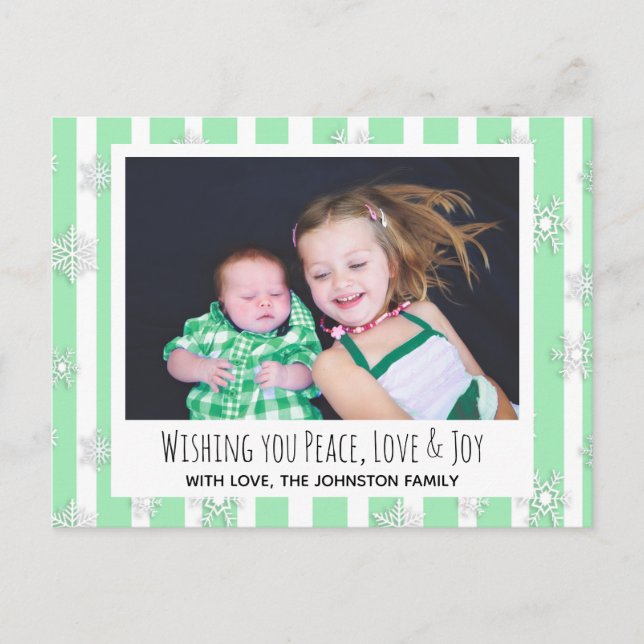 Önskar fred, Kärlek och glädjefyllkort Vykort (Framsida)