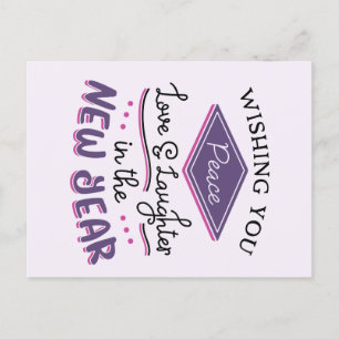 Önskar fred nytt år helg vykort