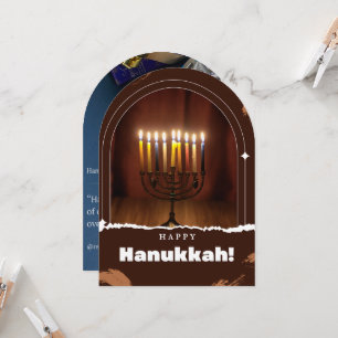 Önskar Glad Hanukkah Inbjudan