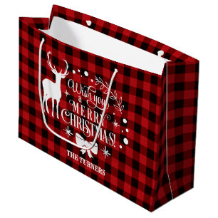 ÖNSKAR God jul Red Buffalo Monogram