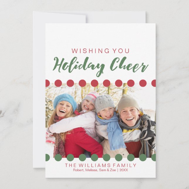 Önskar Helgdag Cheer - Foto Julkort (Framsida)