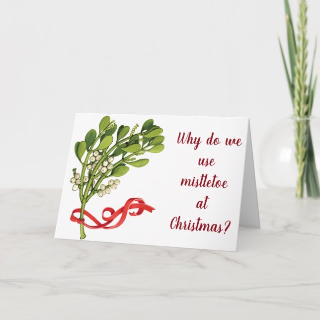 ÖNSKAR JAG KUNNA ANVÄNDA MISTLETOE HELA ÅRET CHRIS KORT (Framsida)