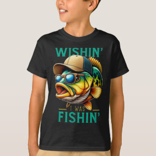 Önskar jag var fiske Roligt fiske Fiskare Far T Shirt