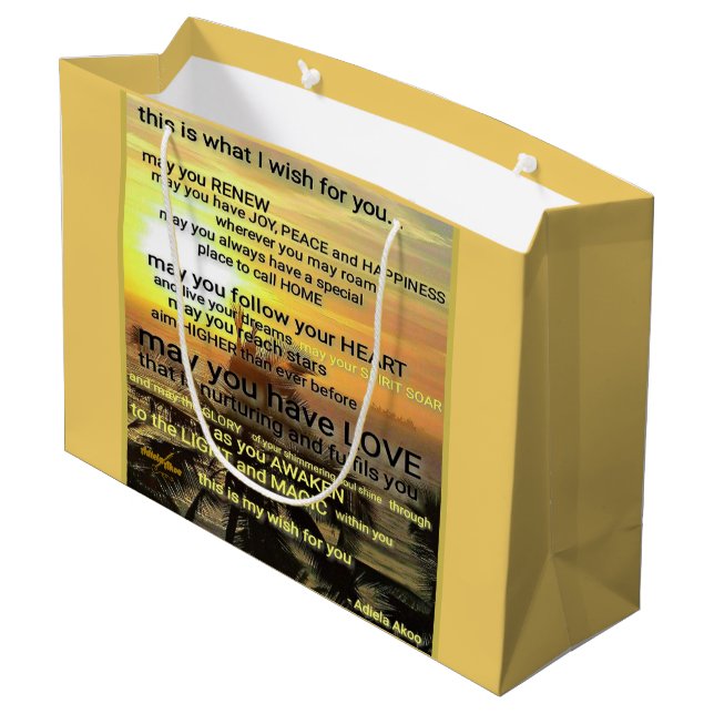 Önskar Large Gift Bag av Adiela Akoo (Baksidan Vinklad)