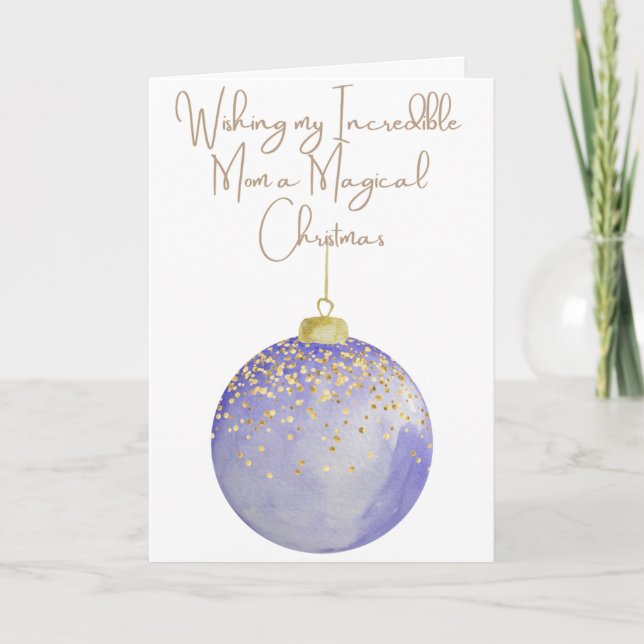 Önskar min Mamma en magisk jul Helgkort (Framsida)