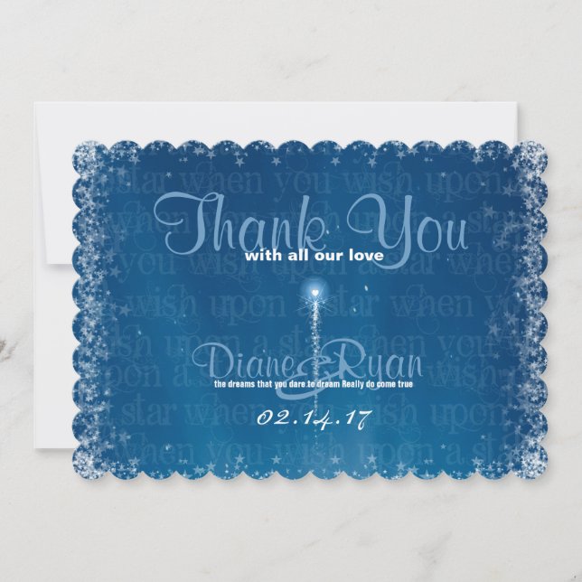 Önskar på en stjärna Tack-kort Tack Kort (Framsida)