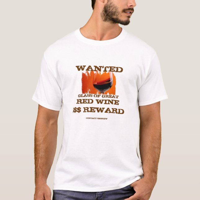 Önskar Red Vin Shirt! T-shirt (Framsida)