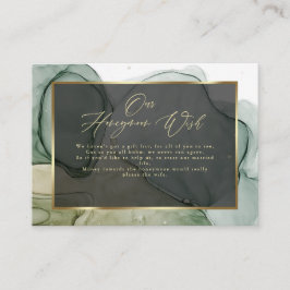 Önskar rik jordig grön flytande abstrakt tilläggskort