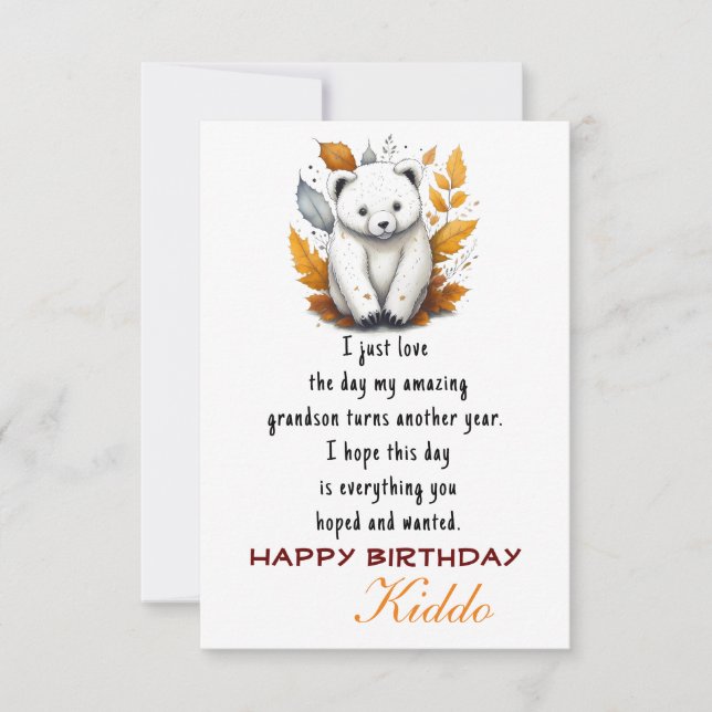 Önskar till sonson kort (Framsida)