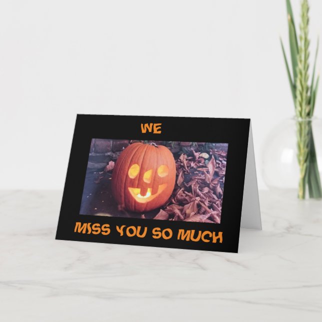 ÖNSKAR VI KUNNA SÄGA DENNA "PERSON" HALLOWEN KORT (Framsida)