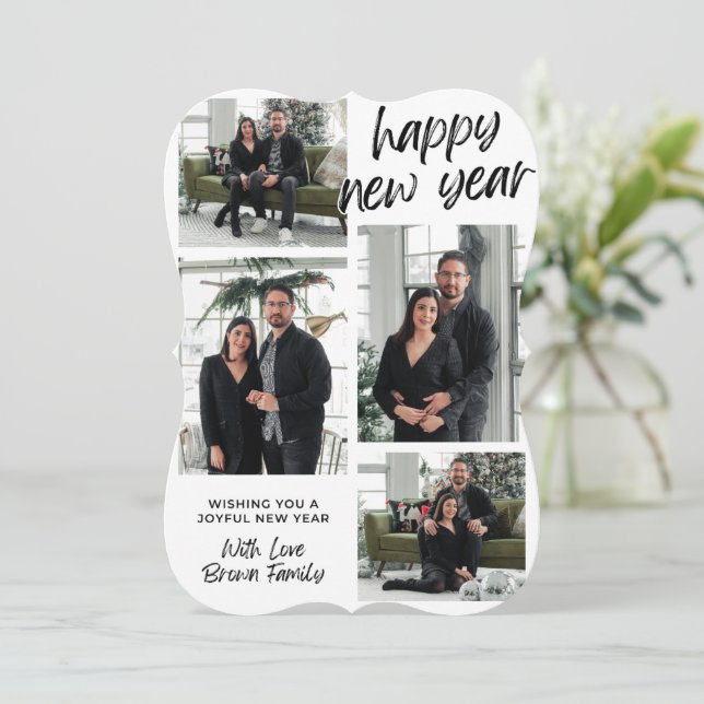 #ÖnskarErEttGlattNyttÅrMedKärlekJulkort Julkort (Stående Fram)