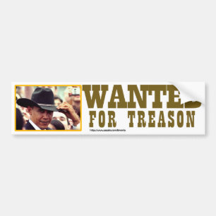 ÖNSKAT FÖR TREASON BILDEKAL