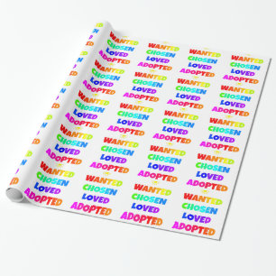 Önskat valt älskat adoptiv- adoptiondagparty presentpapper