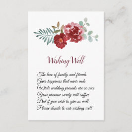 Önskbrunn i Blommigt Ro Foliage Bröllop Tilläggskort