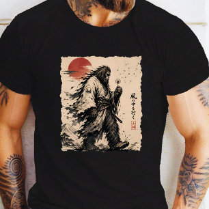 Önskeblåser rolig Bigfoot-Samuraj blåser T Shirt