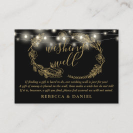 Önskebrunn Strängljus Svart Och Guld Bröllop Tilläggskort