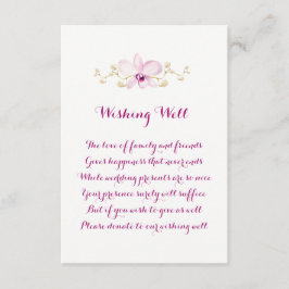 Önskekort för tropisk Lila Orchid Bröllop Tilläggskort
