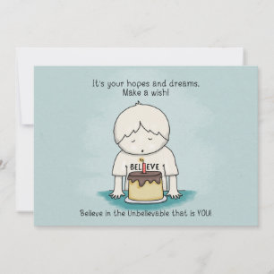 Önskemål är Hopes and Dreams Flat Greeting Card Kort