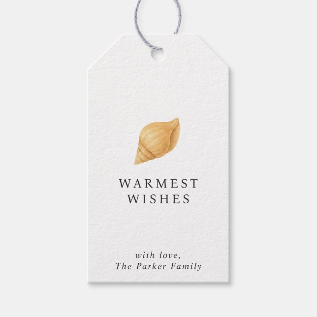 Önskemål Beach Modern jul - varmaste Presentetikett (Framsidan)