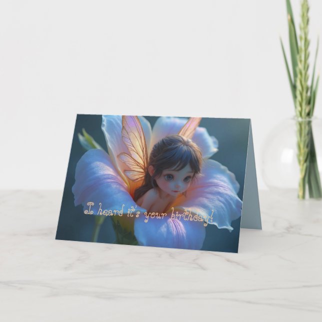 ÖNSKEMÅL - BIRDAGKORT TACK KORT (Framsida)