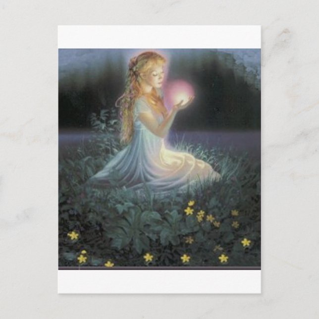 Önskemål bland blommorna vykort (Framsida)