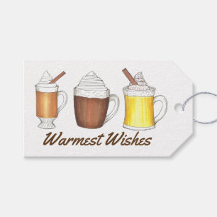 Önskemål Cocoa Egg Nog Helgdag Gift Märkre Presentetikett