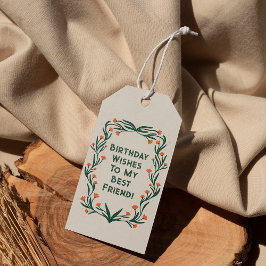 Önskemål Elegant vid födelsedagen, Blommigten Ram Presentetikett