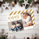 Önskemål Faux Gold Foil 2 Photo (varmstartsfoto) Julkort<br><div class="desc">Prisvärda helgdag för utskrift av anpassningsbar med enkla mallar för anpassning. Den här neutralten för elegant har en faux guld-folie gräns runt en 2-fotokollage-layout. Modern text i kalligrafiskript säger "varmaste Helgdag Önskemål". Anpassa den med dina foton, din familj namn, året eller annan anpassningsbar. Observera att faux-guld-folie är en del av...</div>