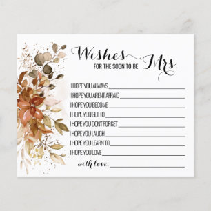 Önskemål för att snart bli mrs Fall Wedding Shower Flygblad