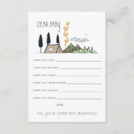 Önskemål för Baby Advice Card | Äventyr Begins Tilläggskort