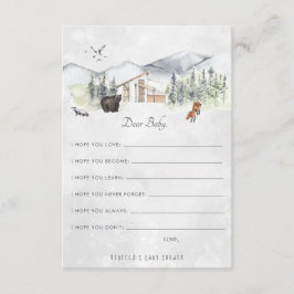Önskemål för Baby Advice Card | Skogsskog Tilläggskort