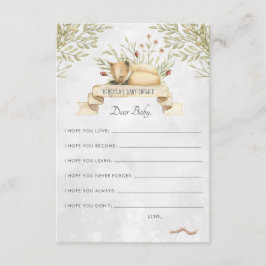 Önskemål för Baby Advice Card | Woodland Fox Tilläggskort