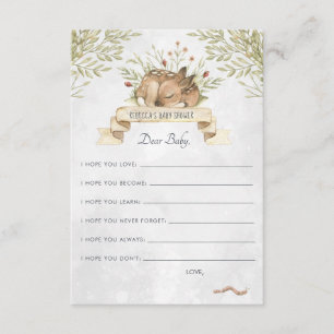Önskemål för Baby Advice Card Woodland Hjort Tilläggskort