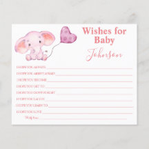 Önskemål för Baby | Baby Elephant | Barnvykort