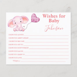 Önskemål för Baby | Baby Elephant | Barnvykort Flygblad