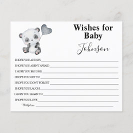 Önskemål för Baby | Baby Panda | Barnvykort Flygblad