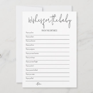 Önskemål för Baby - Barnstödsspel Inbjudningar