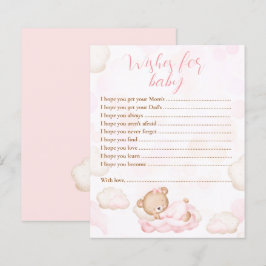 Önskemål för Baby Bear Rosa Baby Shower Game