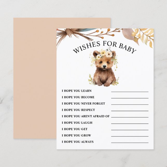 Önskemål för Baby | Björnstödsspel för Unge (Fram/baksida)