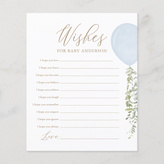 Önskemål för Baby blue babybabystöldspel för ballo (Framsida)