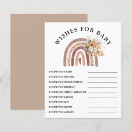 Önskemål för Baby | Boho Rainbow Baby Shower Game