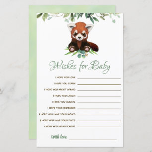 Önskemål för baby budgeterade Red Panda Bear Game